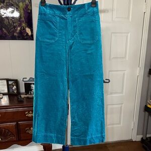 Maeve Turquoise Wide Leg Pants